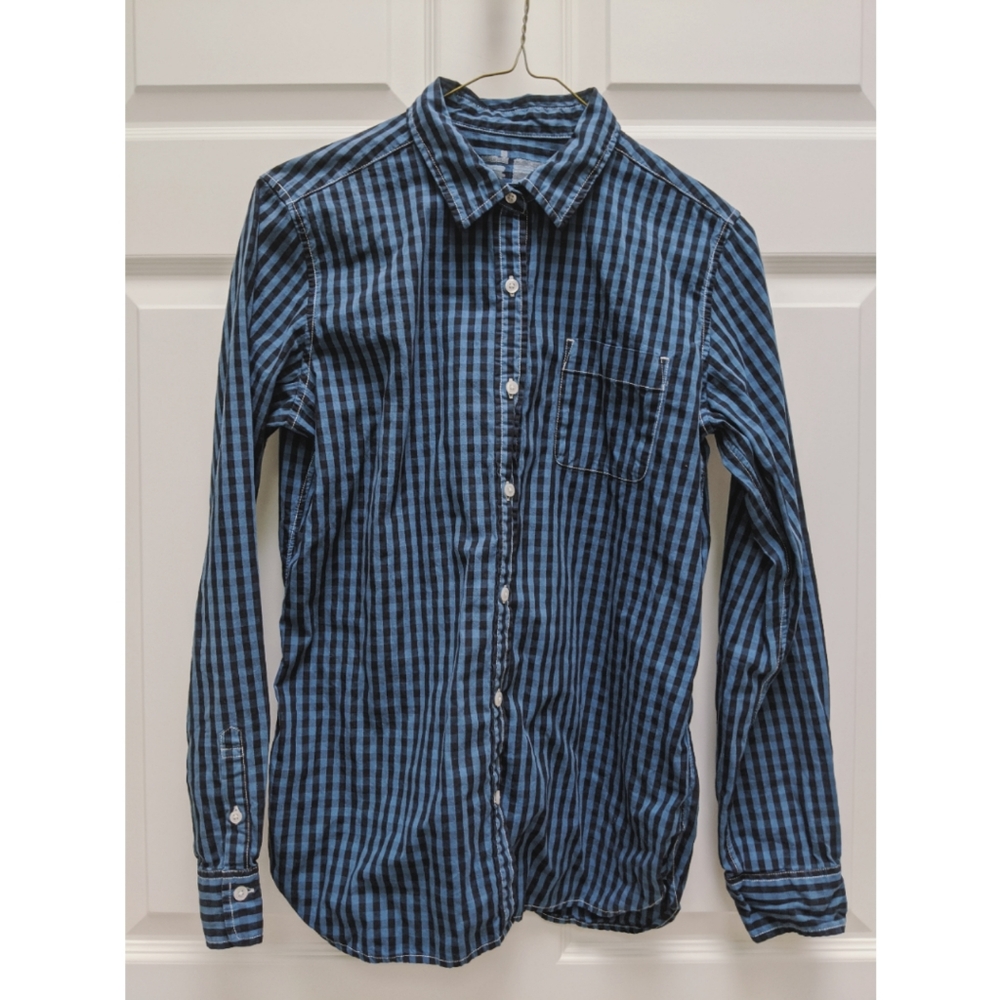 Muji Plaid Button Down Shirt